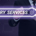 Text sign saying Notary Services for online notary public